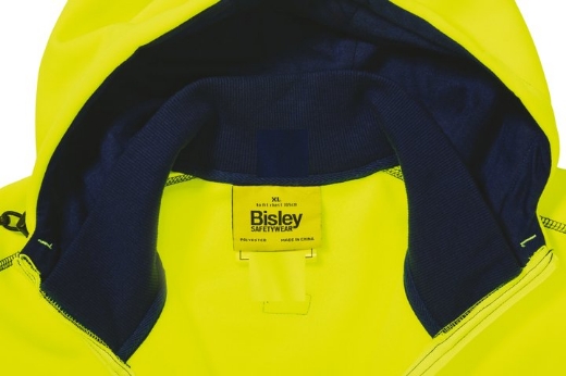 Picture of Bisley, Hi Vis Zip Front Fleece Hoodie